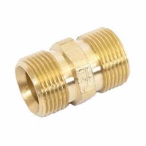 Mosadzná spojka hadíc M22/1.5 to M22/1.5 - Brass fitting M22/1.5 to M22/1.5